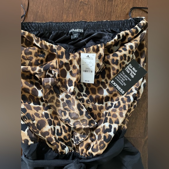 NWT Express Romper, Size Small, Leopard Print and Black, Leopard Print Romper - Picture 6 of 6